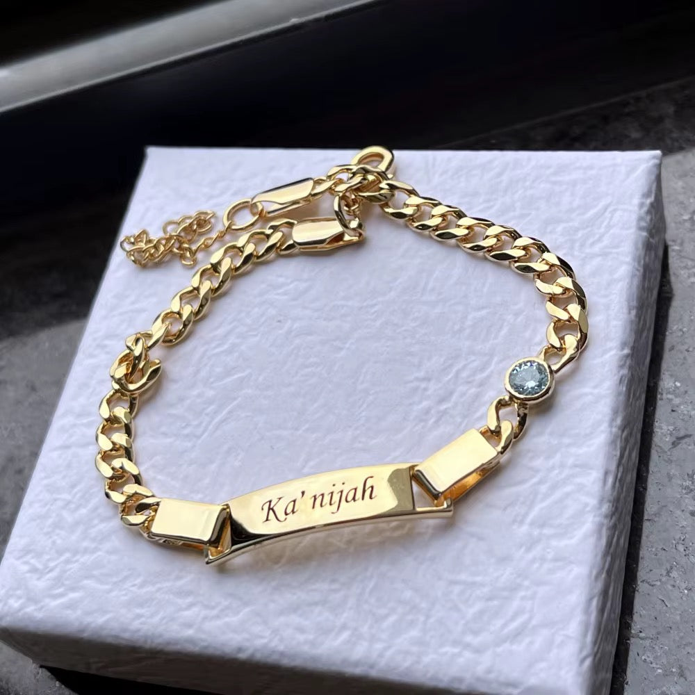 Custom Baby’s birthstone bracelet
