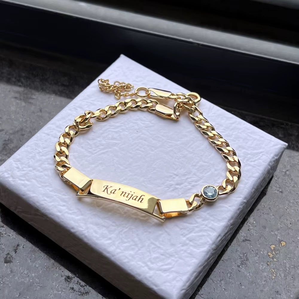 Custom Baby’s birthstone bracelet