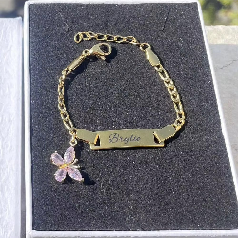 Custom Baby Butterfly Bracelet